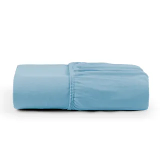 Malha 100% Algodão: Lençol Solteiro Avulso com Elástico - Bege