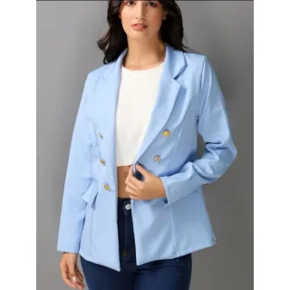 Acinturado Feminino Blazer Alfaiataria - Nude
