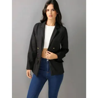 Acinturado Feminino Blazer Alfaiataria - Nude