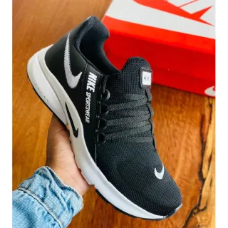 Esportivo Confortável Masculino Tênis para Caminhada Academia - Pto/dourado