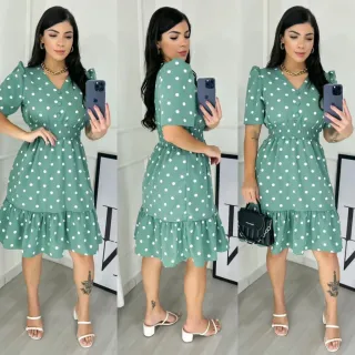 Elastex Estampado Midi Vestido Feminino - Bege