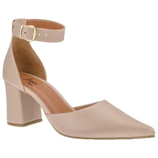 Promoção Sapato Scarpin Confort Salto Alto Grosso Macio - ONÇA/PRETO