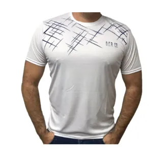 Fitness Camiseta Masculina Dry Fit Estampada Academia - Amarelo Riscos