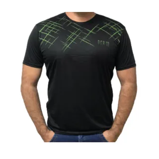 Fitness Camiseta Masculina Dry Fit Estampada Academia - Amarelo Riscos