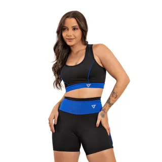 Conjunto ciclista feminino fitness (short e top) para academia - Verde