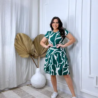 Moda Evangélica Vestido Três Marias - preto com bege