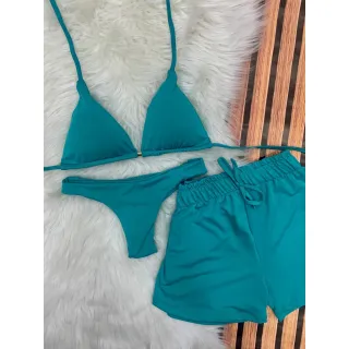 Kit Biquíni 3 Peças - P M G GG - Listrado