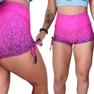 Academia Fitness Shorts Cordinha Lateral Empina Bumbum Degradê - Exército