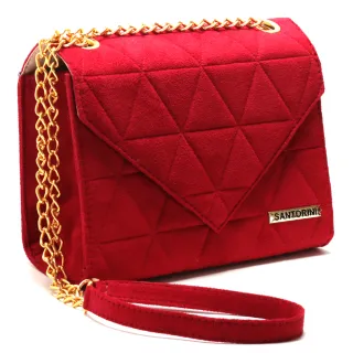 Oferta! Bolsa Feminina Envelope Baú com Alça de Corrente