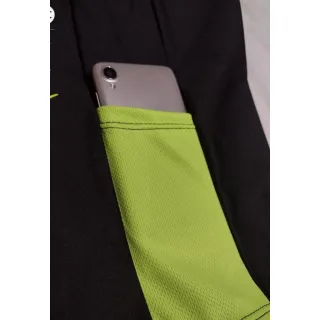 Bolso Colorido Bicicleta Suplex Fitnes Academia Atividades Físicas - Preto c/ bolso cinza