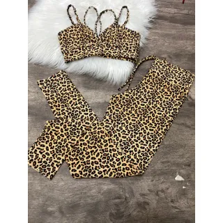 Top 4 Alças + Calça Legging Fitness - Conjunto - 5