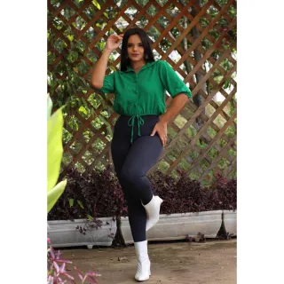 Blusas com botões em tecido duna - modelo 06 - Pink