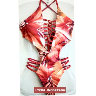 Bikine de Cintura Alta Biquines Maiô Suplex Grosso Body Maio Cavado - estampa 6