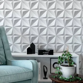 Adesivo Autocolante 3D para Sala, Quarto, Cozinha ou Banheiro - Papel de Parede 5 METROS x 45CM - Triângulo colorido