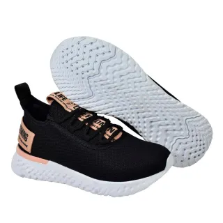 Confortável tênis casual e esportivo respirável feminino e masculino - PRETO/NUDE - LIFE