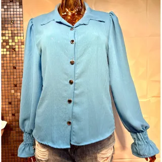 Camisa Social Feminina Estico Botão Blogueira - Super Moda! - Fúcsia