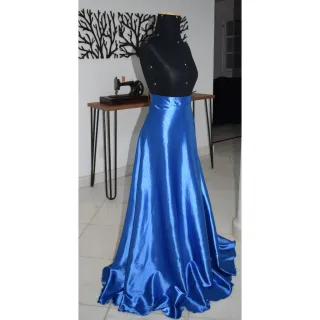 Moda Evangélica - Saia Longa de Festa para Madrinha de Casamento e Eventos em Geral - Vinho