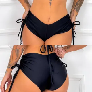 Top Verão Avulso Biquíni Shortinho Saída de Praia Sunquíni Feminino - Preto
