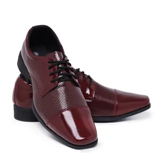 Black Friday Sapato Social Masculino Estilo Italiano Bico Quadrado 701 Cores Promoção - Bordô