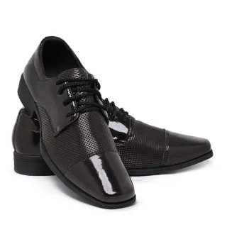 Black Friday Sapato Social Masculino Estilo Italiano Bico Quadrado 701 Cores Promoção - Bordô