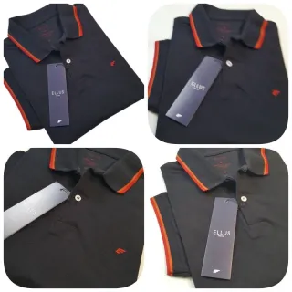 ELLUS Camisa Polo: Cores Variadas - Azul Marinho