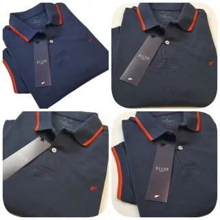 ELLUS Camisa Polo: Cores Variadas - Azul Marinho