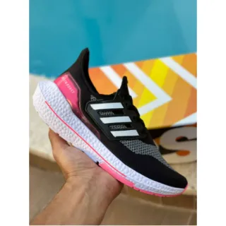 Promoção Tênis Feminino Confortável Super Barato - Preto/Rosa