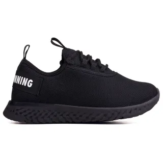 Promoção Tênis Esportivo Leve e Confortável Masculino Feminino - PRETO/PRETO