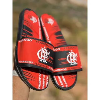 Pronta Entrega Chinelo Slide Flamengo Comfort Masculino Unisex - Preto