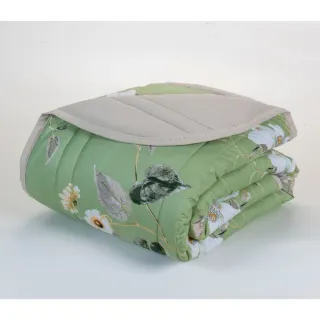 Edredom Dupla Face Queen Casal 01 Peça Toque Macio Micropercal 200 Fios - AZUL GRID