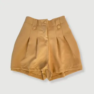 Plus Size Cintura Alta Short Feminino de Alfaiataria - Vermelho