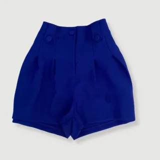 Plus Size Cintura Alta Short Feminino de Alfaiataria - Vermelho
