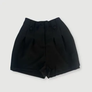 Plus Size Cintura Alta Short Feminino de Alfaiataria - Vermelho