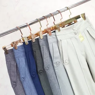 Pantalona Linho Calça L8297 - Cinza rosado