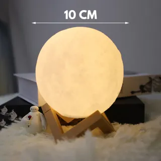 Decoração Abajur Led Lua Cheia 3D - Luminária - Única