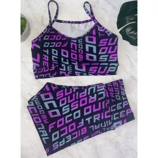 Top + Short Fitness Conjunto GG até - 20