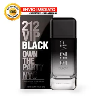 212 Vip Black Importado 100ml - Perfume Masculino Luxo - Único