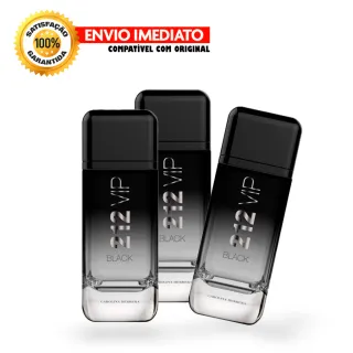 212 Vip Black Importado 100ml - Perfume Masculino Luxo - Único