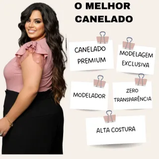 Blusa Feminina Plus Size Amelia com Babado Verdadeiro, nos tamanhos G1, G2 e G3 - Rosa Pink