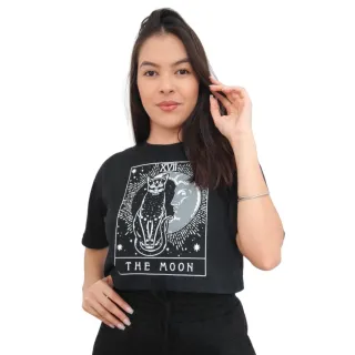 Moda Gringa Camiseta Cropped Larguinho - Grateful/BRANCO