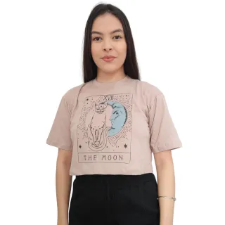 Moda Gringa Camiseta Cropped Larguinho - Grateful/BRANCO