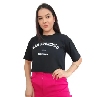 Moda Gringa Camiseta Cropped Larguinho - Grateful/BRANCO