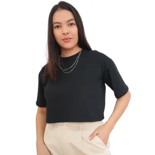 Moda Gringa Camiseta Cropped Larguinho - Grateful/BRANCO