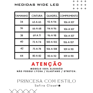 Cintura Alta Pantalona Jeans Feminina Wide Leg Calça - Wide Lisa Clara