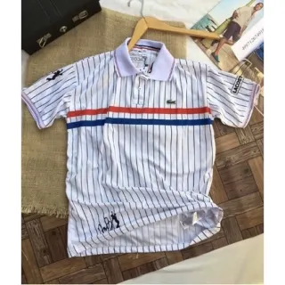 Camisa Polo Listrada Francesa Lacoste Tenista Novak Djokovic