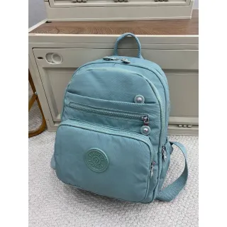 Média Viagem Simples Sólida Cor Leve Feminina Escolar Pano Nylon Moda Casual Mochila - ROSA5107