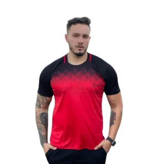 Camiseta Dry Fit Masculina Confortável e Leve para Corrida, Academia e Lazer - Vermelho