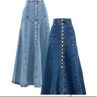 Saia Dourada Longa com Botão - Modelo 5275 - G