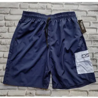 Bermuda Performance Elastano Moda StreetWear - Ideal para Esportes Skateboard - Azul Caneta Bolso Lateral