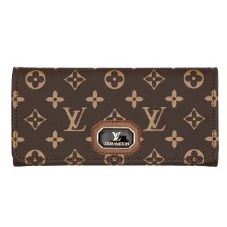 Carteira Premium Feminina Grande - Porta Documentos, RG e CNH - PRETA/XADREZ